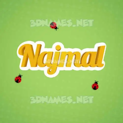 najmal in Ladybugs style - 3D name wallpaper najmal in Ladybugs style - 3D name wallpaper