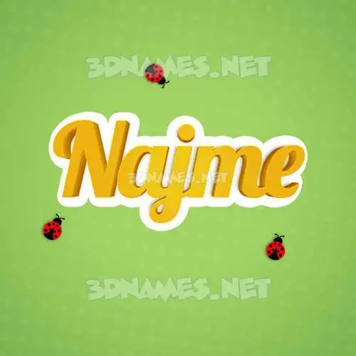 najme in Ladybugs style - 3D name wallpaper najme in Ladybugs style - 3D name wallpaper