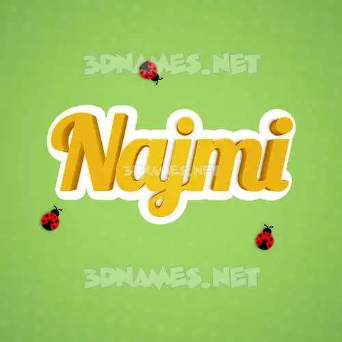 najmi in Ladybugs style - 3D name wallpaper