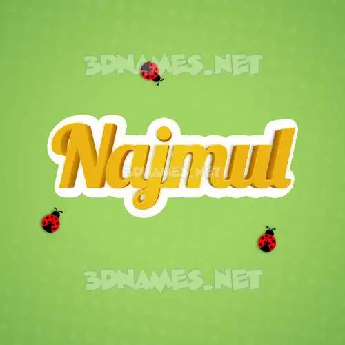 najmul in Ladybugs style - 3D name wallpaper najmul in Ladybugs style - 3D name wallpaper
