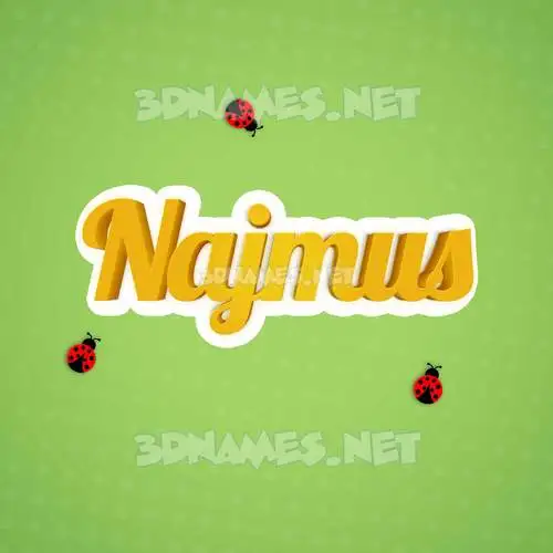 najmus in Ladybugs style - 3D name wallpaper najmus in Ladybugs style - 3D name wallpaper