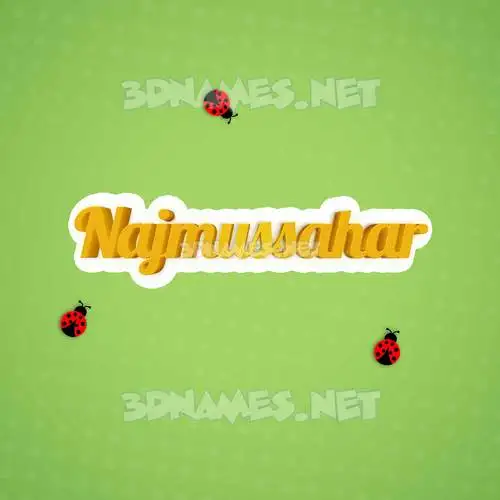 najmussahar in Ladybugs style - 3D name wallpaper najmussahar in Ladybugs style - 3D name wallpaper