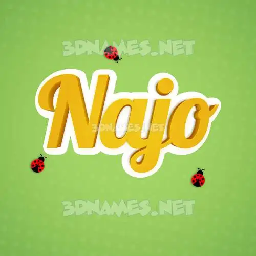 najo in Ladybugs style - 3D name wallpaper najo in Ladybugs style - 3D name wallpaper
