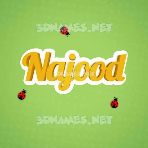 najood in Ladybugs style - 3D name wallpaper najood in Ladybugs style - 3D name wallpaper