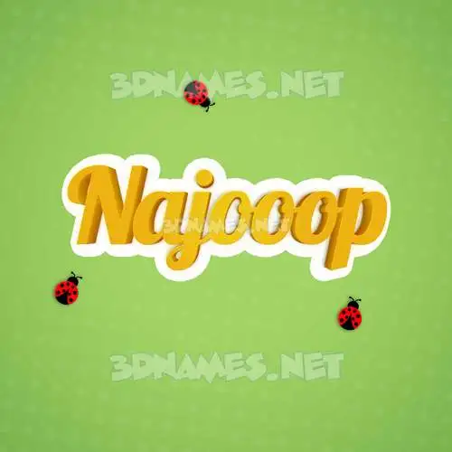 najooop in Ladybugs style - 3D name wallpaper