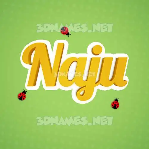 naju in Ladybugs style - 3D name wallpaper naju in Ladybugs style - 3D name wallpaper