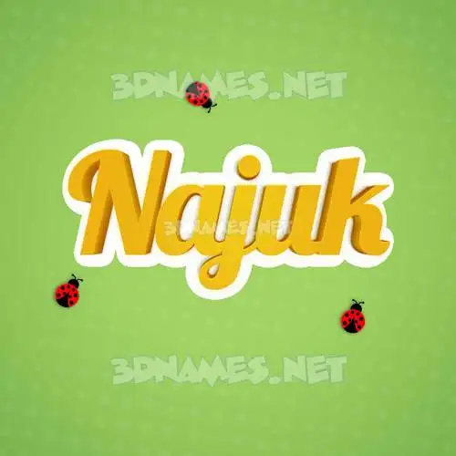 najuk in Ladybugs style - 3D name wallpaper najuk in Ladybugs style - 3D name wallpaper