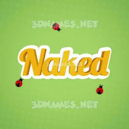 naked in Ladybugs style - 3D name wallpaper naked in Ladybugs style - 3D name wallpaper