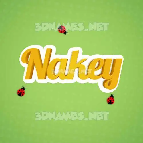 nakey in Ladybugs style - 3D name wallpaper nakey in Ladybugs style - 3D name wallpaper