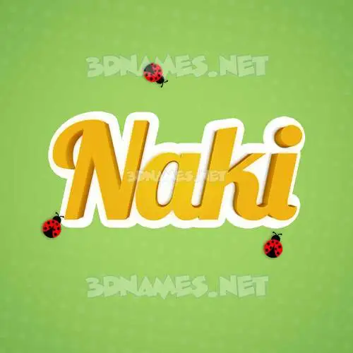 naki in Ladybugs style - 3D name wallpaper naki in Ladybugs style - 3D name wallpaper