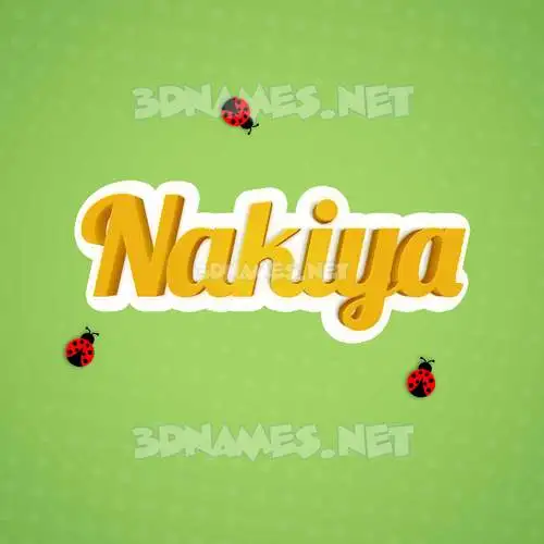 nakiya in Ladybugs style - 3D name wallpaper nakiya in Ladybugs style - 3D name wallpaper
