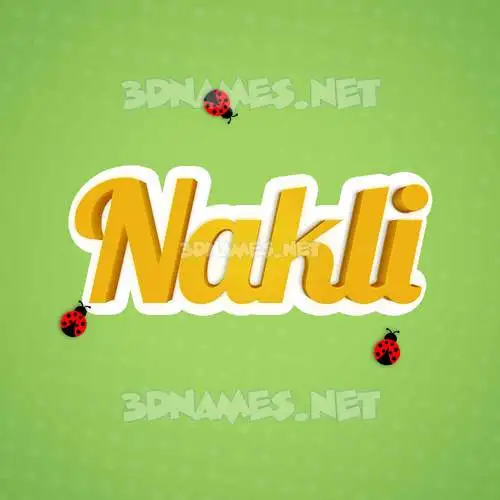 nakli in Ladybugs style - 3D name wallpaper