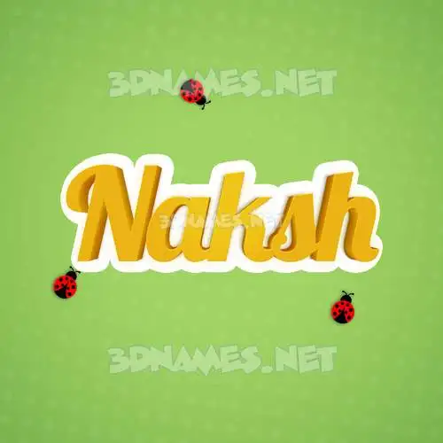 naksh in Ladybugs style - 3D name wallpaper naksh in Ladybugs style - 3D name wallpaper