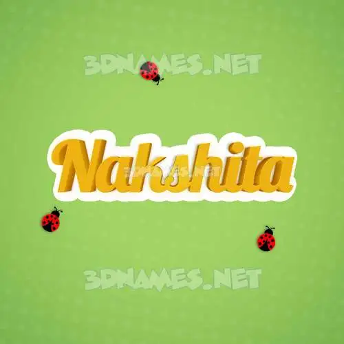 nakshita in Ladybugs style - 3D name wallpaper