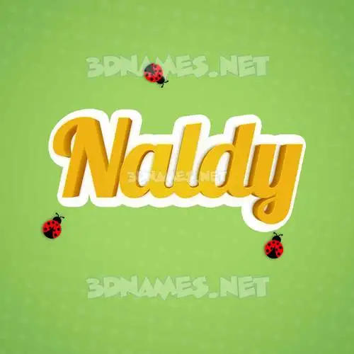 naldy in Ladybugs style - 3D name wallpaper