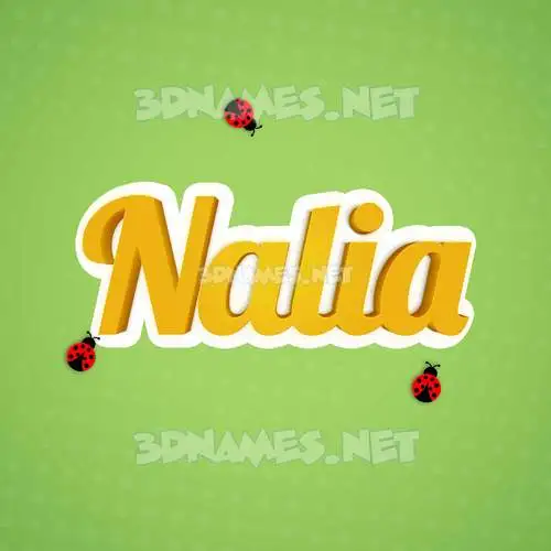 nalia in Ladybugs style - 3D name wallpaper
