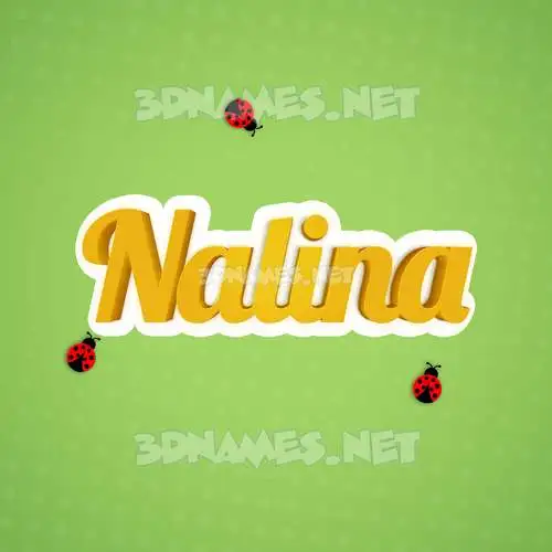 nalina in Ladybugs style - 3D name wallpaper