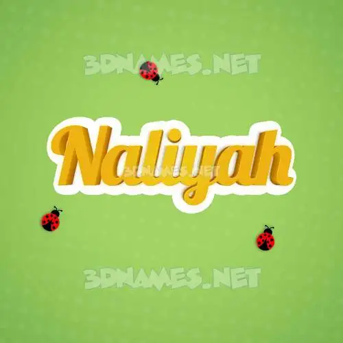 naliyah in Ladybugs style - 3D name wallpaper