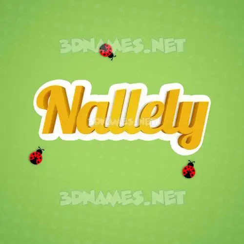nallely in Ladybugs style - 3D name wallpaper