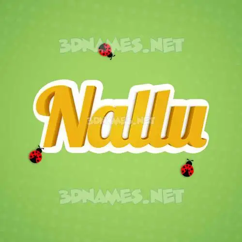 nallu in Ladybugs style - 3D name wallpaper nallu in Ladybugs style - 3D name wallpaper