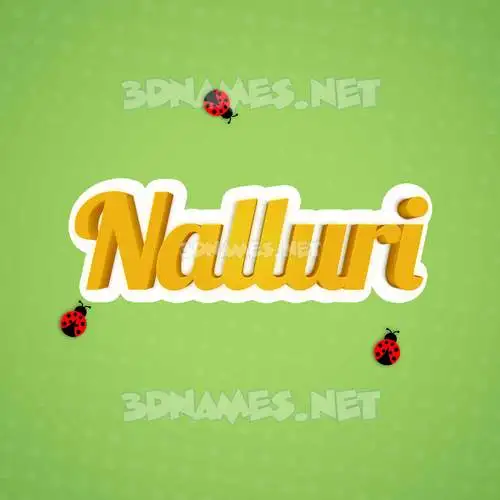 nalluri in Ladybugs style - 3D name wallpaper