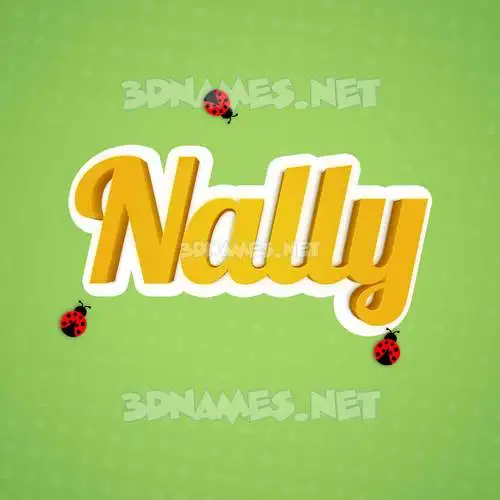 nally in Ladybugs style - 3D name wallpaper