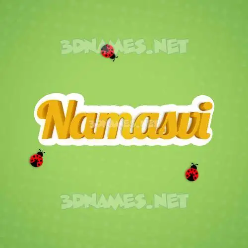 namasvi in Ladybugs style - 3D name wallpaper