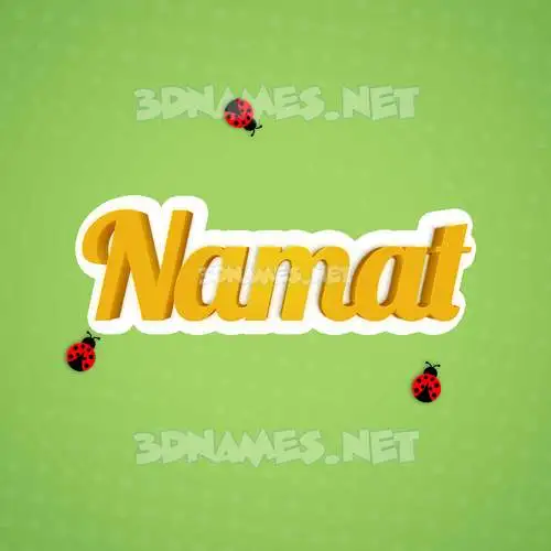 namat in Ladybugs style - 3D name wallpaper