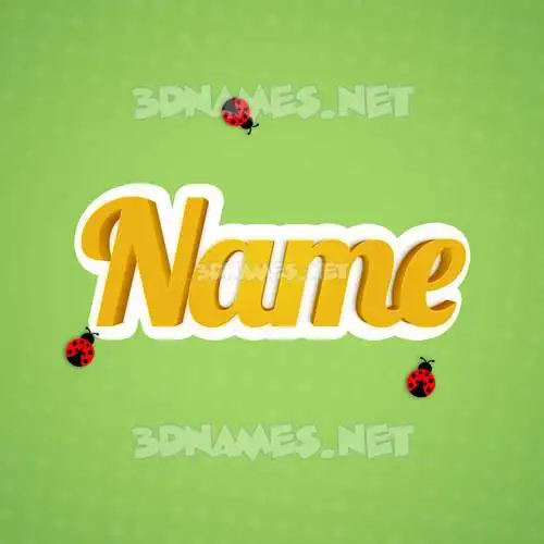 name in Ladybugs style - 3D name wallpaper