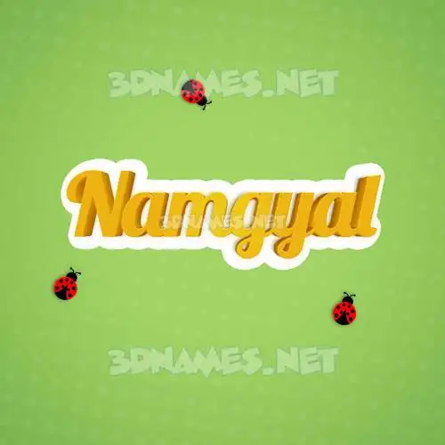 namgyal in Ladybugs style - 3D name wallpaper