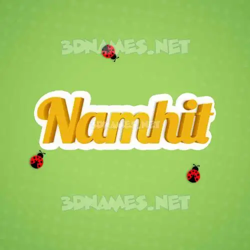 namhit in Ladybugs style - 3D name wallpaper namhit in Ladybugs style - 3D name wallpaper