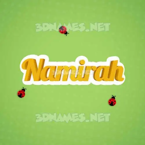 namirah in Ladybugs style - 3D name wallpaper