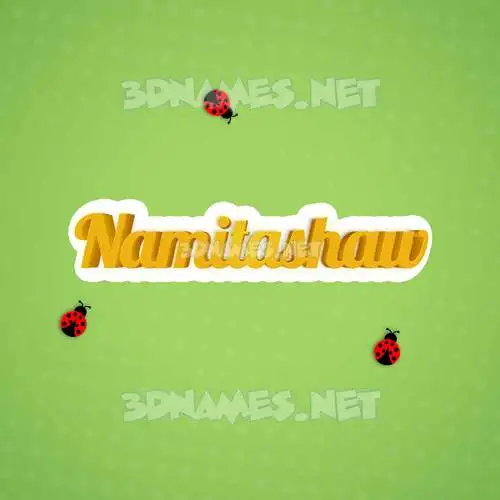 namitashaw in Ladybugs style - 3D name wallpaper