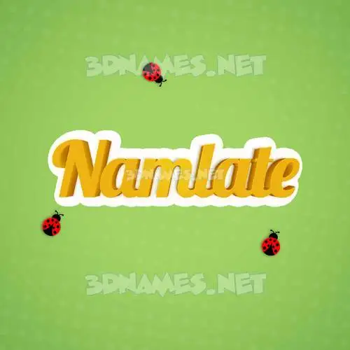 namlate in Ladybugs style - 3D name wallpaper namlate in Ladybugs style - 3D name wallpaper