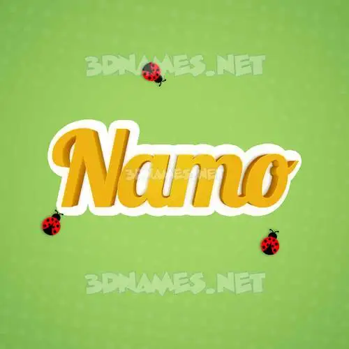 namo in Ladybugs style - 3D name wallpaper