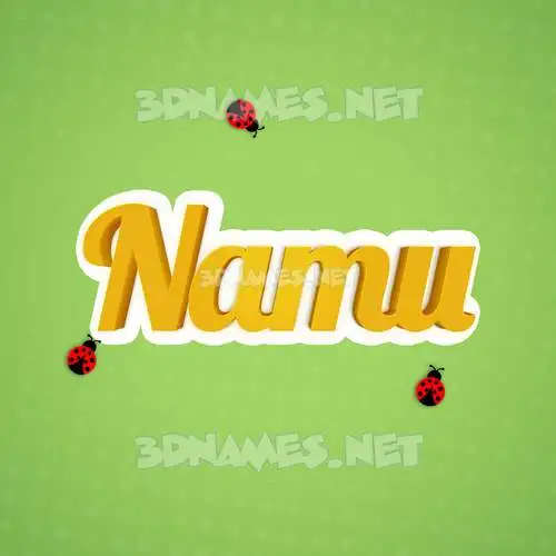 namu in Ladybugs style - 3D name wallpaper