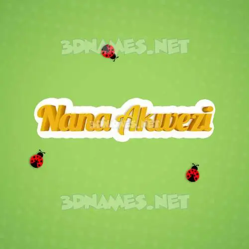 nana akwezi in Ladybugs style - 3D name wallpaper nana akwezi in Ladybugs style - 3D name wallpaper