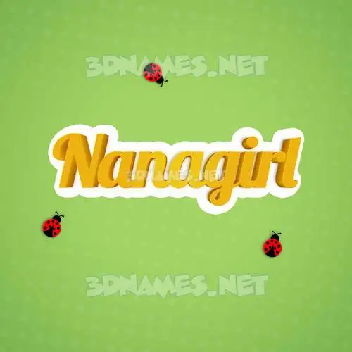 nanagirl in Ladybugs style - 3D name wallpaper