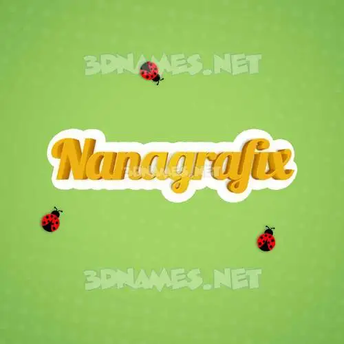 nanagrafix in Ladybugs style - 3D name wallpaper nanagrafix in Ladybugs style - 3D name wallpaper