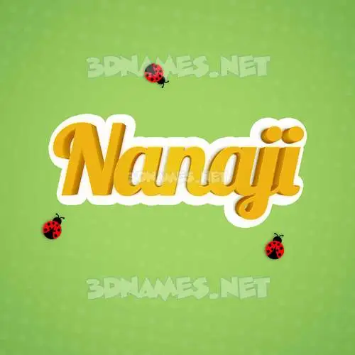 nanaji in Ladybugs style - 3D name wallpaper nanaji in Ladybugs style - 3D name wallpaper
