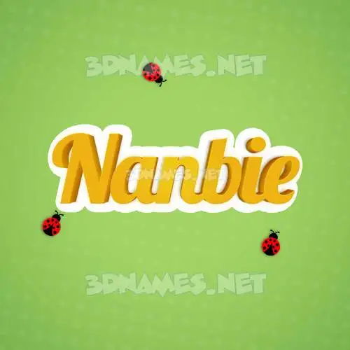 nanbie in Ladybugs style - 3D name wallpaper