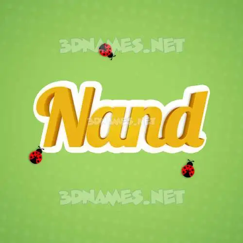 nand in Ladybugs style - 3D name wallpaper nand in Ladybugs style - 3D name wallpaper