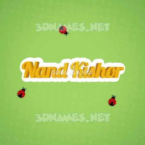 nand kishor in Ladybugs style - 3D name wallpaper