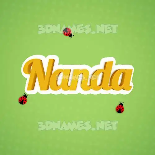 nanda in Ladybugs style - 3D name wallpaper nanda in Ladybugs style - 3D name wallpaper