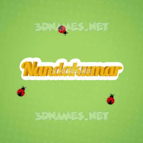 nandakumar in Ladybugs style - 3D name wallpaper