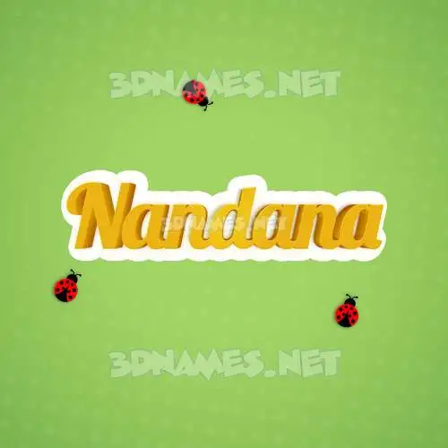 nandana in Ladybugs style - 3D name wallpaper