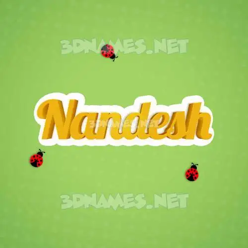 nandesh in Ladybugs style - 3D name wallpaper