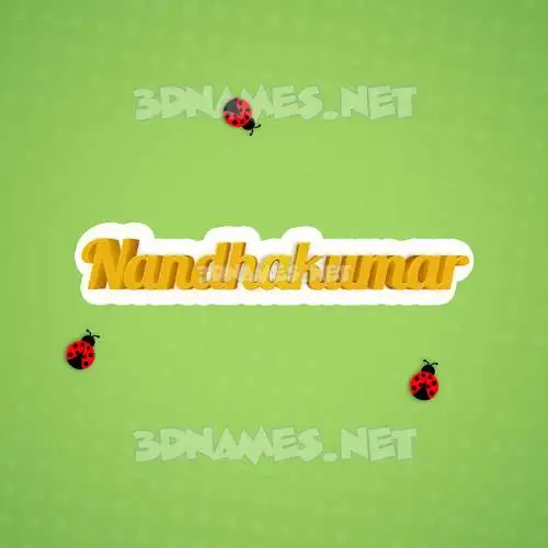 nandhakumar in Ladybugs style - 3D name wallpaper