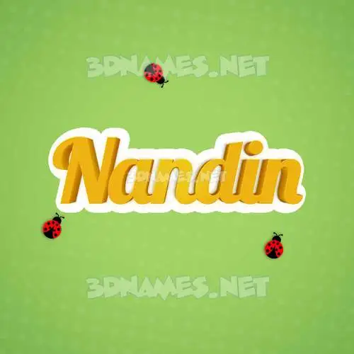 nandin in Ladybugs style - 3D name wallpaper