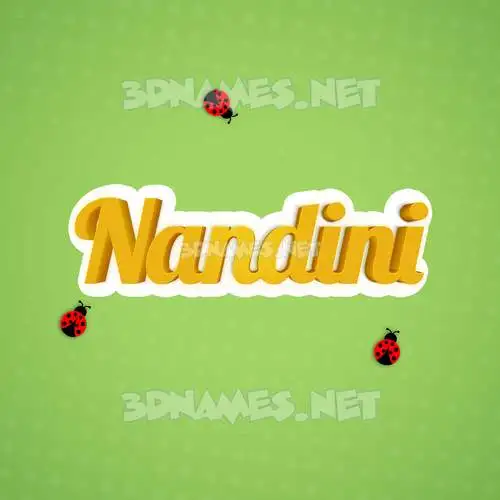 nandini in Ladybugs style - 3D name wallpaper